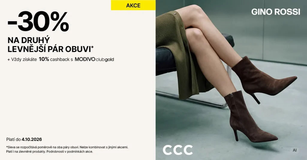 CCC – sleva 30 % na druhý levnější pár obuvi
